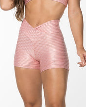Load image into Gallery viewer, PINK HIGH-WAISTED TEXTURED SHORT

