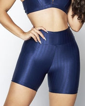 Load image into Gallery viewer, CLASSIC HIGH-WAISTED BIKER SHORT NAVY
